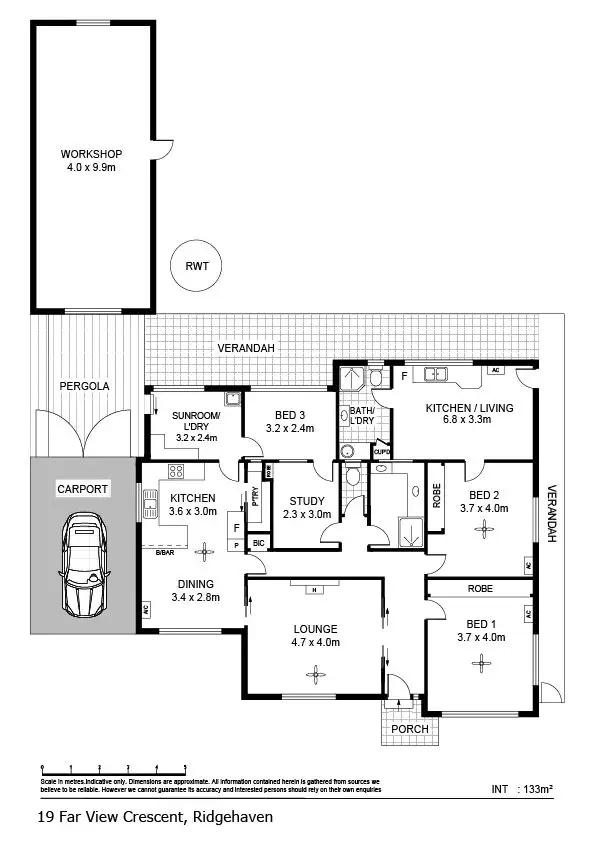 Floorplan of Homely house listing, 19 Far View Crescent, Ridgehaven SA 5097