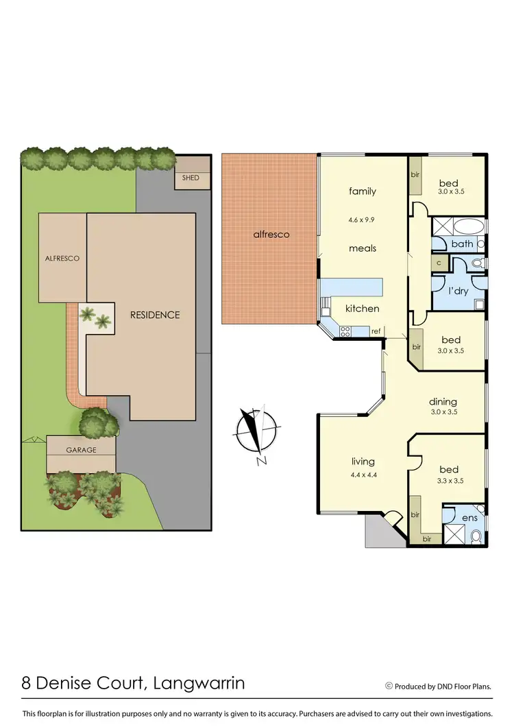 Floorplan of Homely house listing, 8 Denise Court, Langwarrin VIC 3910