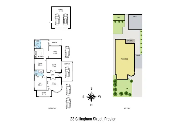 Floorplan of Homely house listing, 23 Gillingham Street, Preston VIC 3072