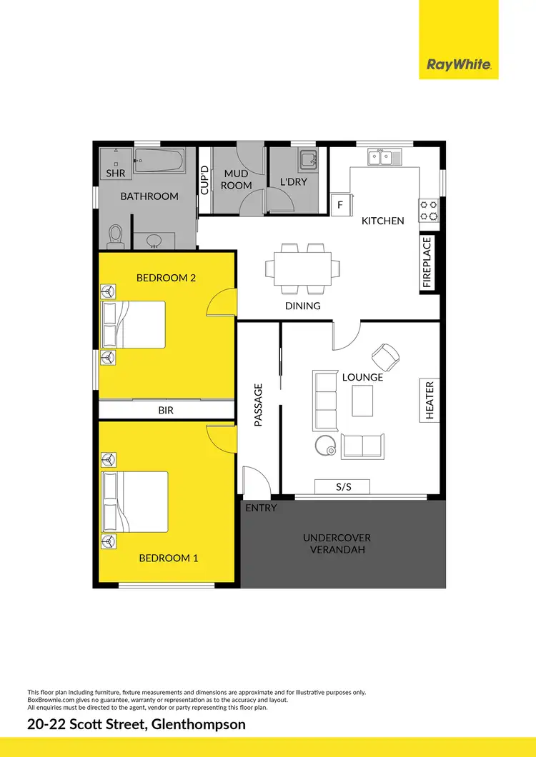 Floorplan of Homely house listing, 20-22 Scott Street, Glenthompson VIC 3293