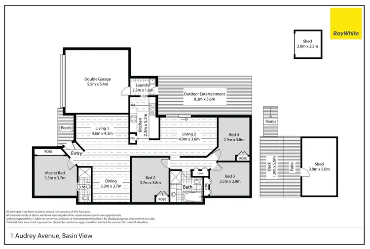 Floorplan of Homely house listing, 1 Audrey Avenue, Basin View NSW 2540
