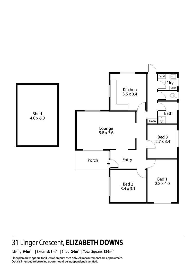 Floorplan of Homely house listing, 31 Linger Crescent, Elizabeth Downs SA 5113