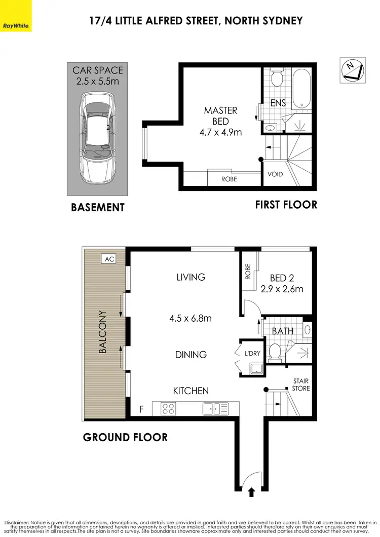 Floorplan of Homely apartment listing, 17/4 Little Alfred Street, North Sydney NSW 2060