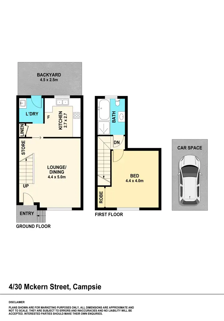 Floorplan of Homely townhouse listing, 4/30 McKern Street, Campsie NSW 2194