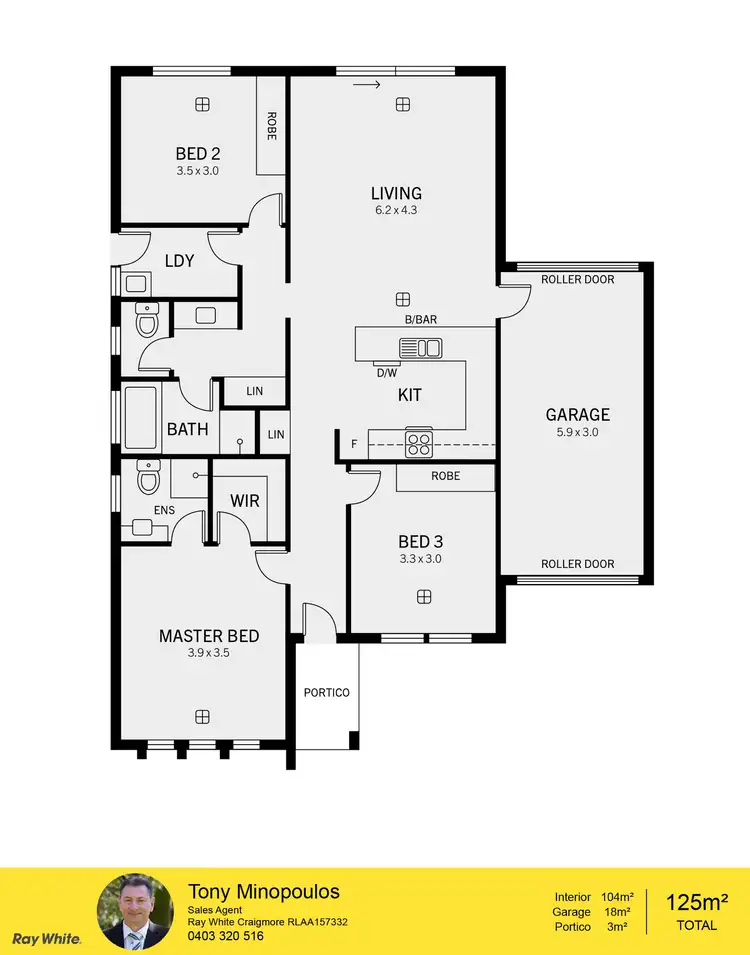 Floorplan of Homely house listing, 191 President Avenue, Andrews Farm SA 5114