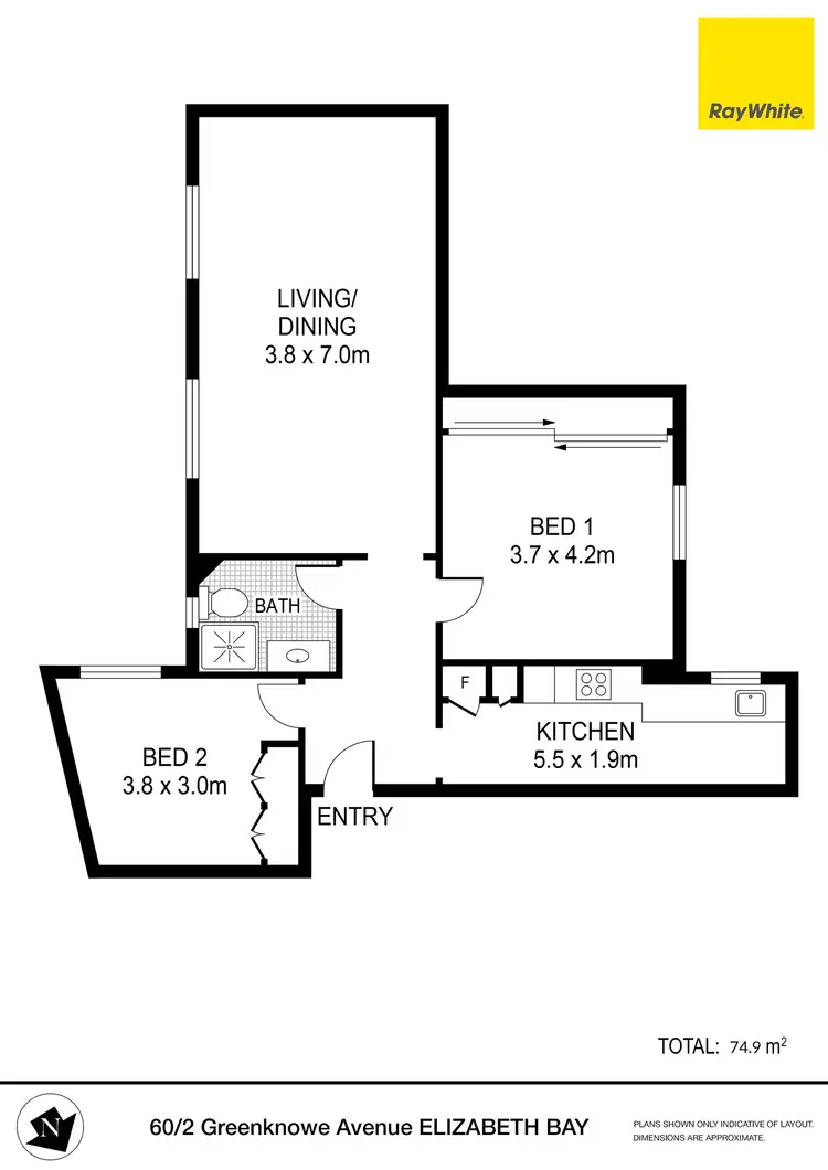 Floorplan of Homely apartment listing, 60/2 Greenknowe Avenue, Elizabeth Bay NSW 2011