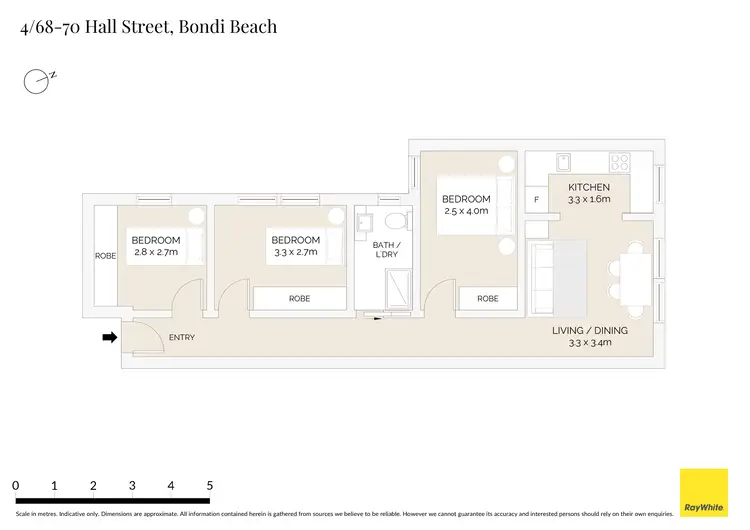 Floorplan of Homely apartment listing, 4/68-70 Hall Street, Bondi Beach NSW 2026