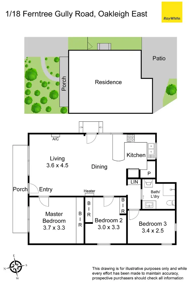 Floorplan of Homely unit listing, 1/18 Ferntree Gully Road, Oakleigh East VIC 3166