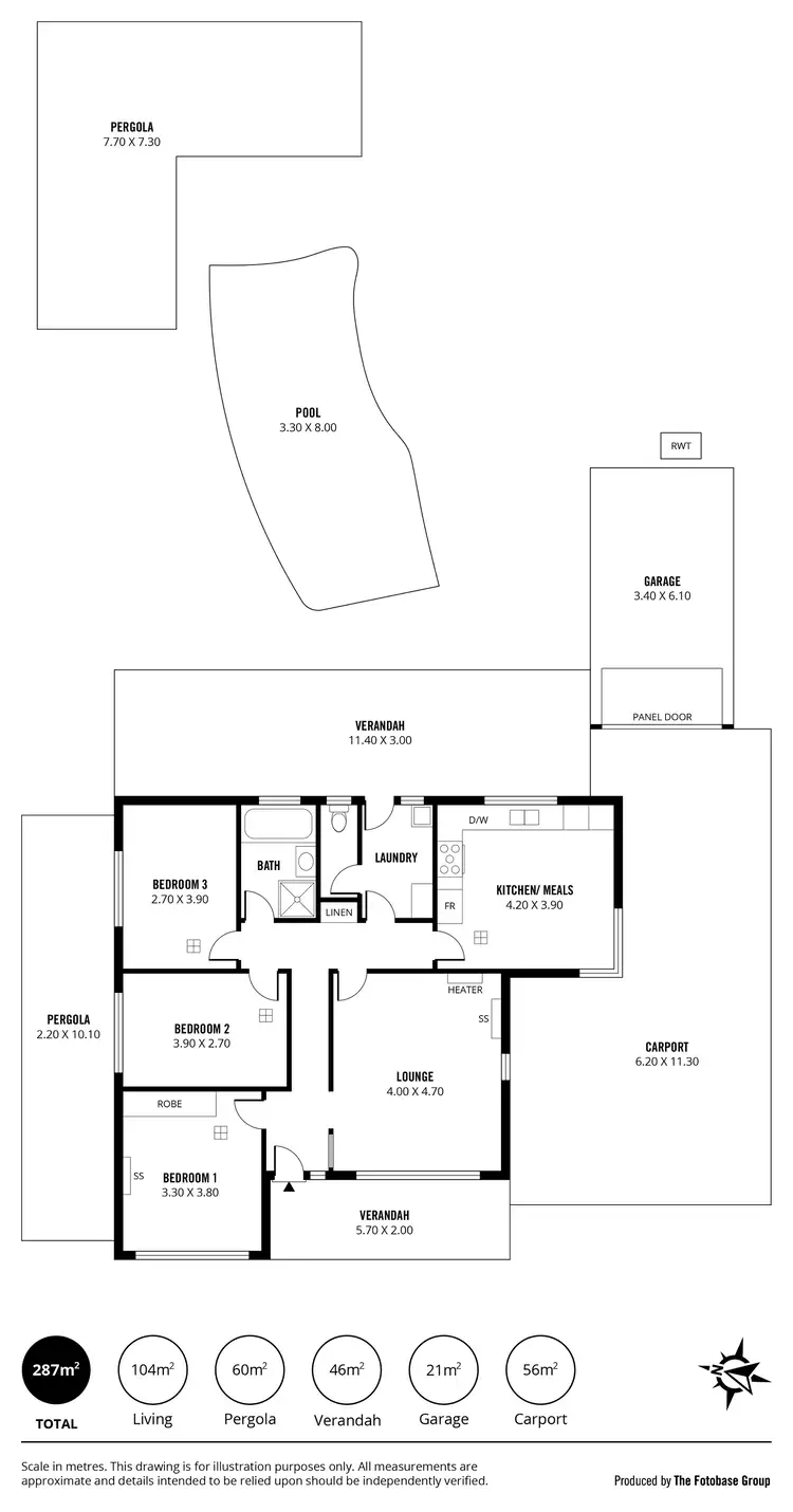 Floorplan of Homely house listing, 61 Armstrong Crescent, Modbury North SA 5092