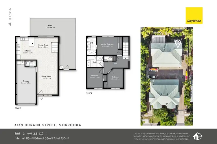 Floorplan of Homely townhouse listing, 4/43 Durack Street, Moorooka QLD 4105