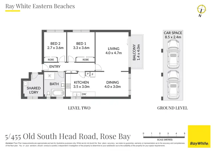 Floorplan of Homely apartment listing, 5/455 Old South Head Road, Rose Bay NSW 2029