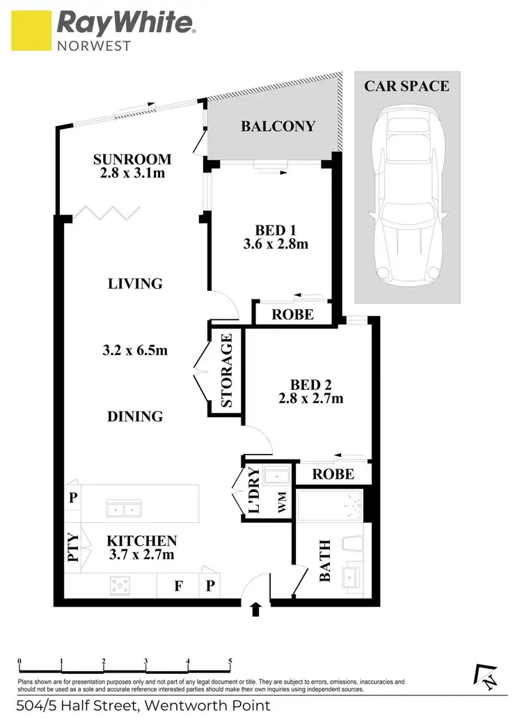 Floorplan of Homely apartment listing, 504/5 Half Street, Wentworth Point NSW 2127