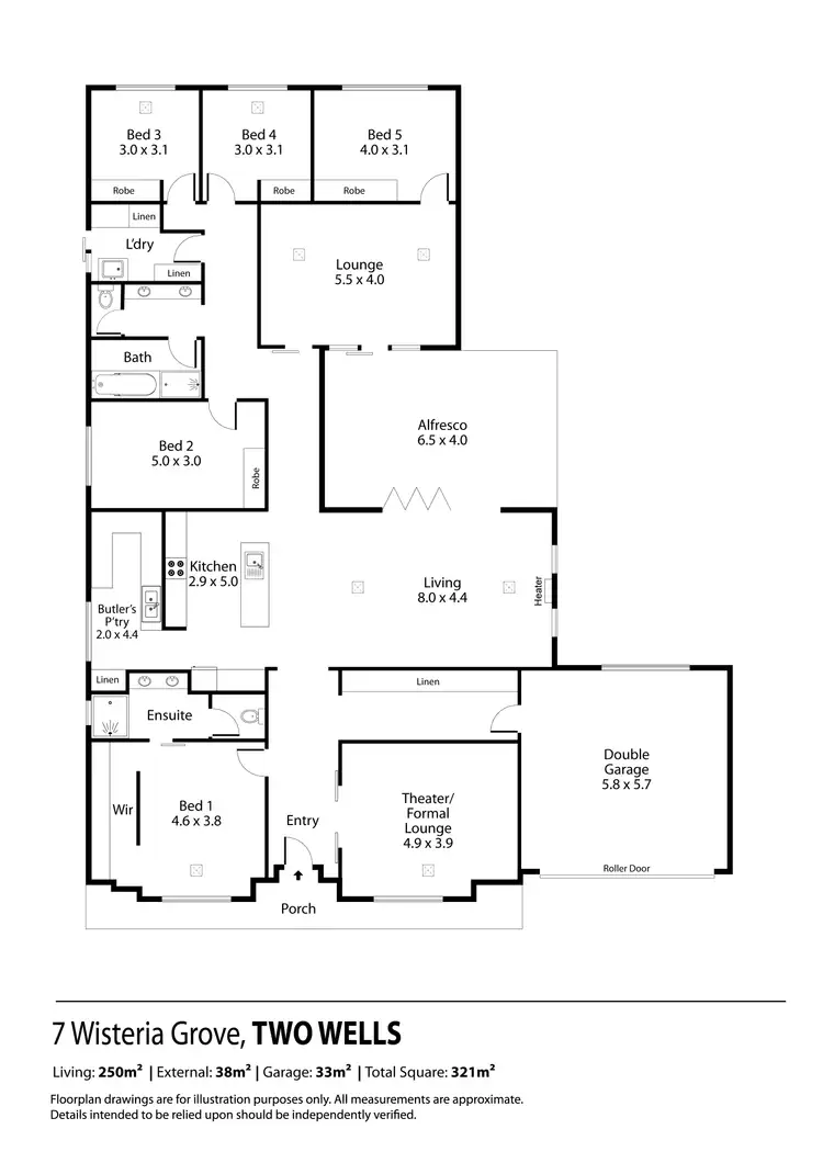 Floorplan of Homely house listing, 7 Wisteria Grove, Two Wells SA 5501