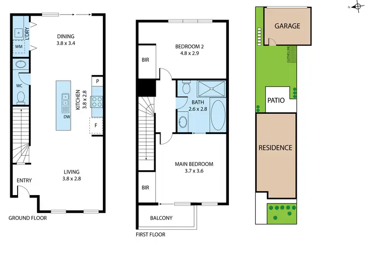 Floorplan of Homely townhouse listing, 23 Palmyra Street, Keysborough VIC 3173