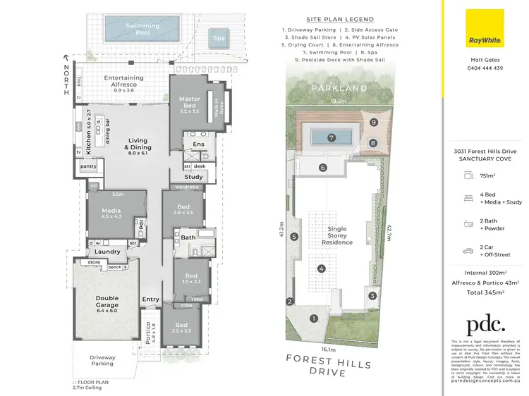Floorplan of Homely house listing, 3031 Forest Hills Drive, Sanctuary Cove QLD 4212