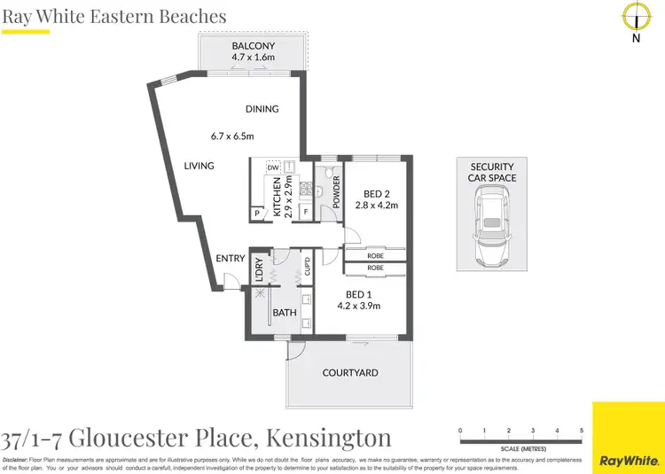 Floorplan of Homely apartment listing, 37/1-7 Gloucester Place, Kensington NSW 2033