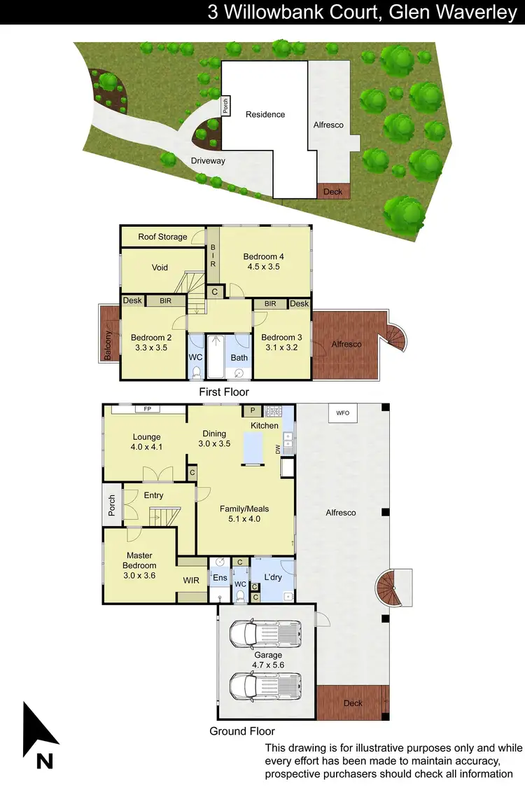 Floorplan of Homely house listing, 3 Willowbank Court, Glen Waverley VIC 3150