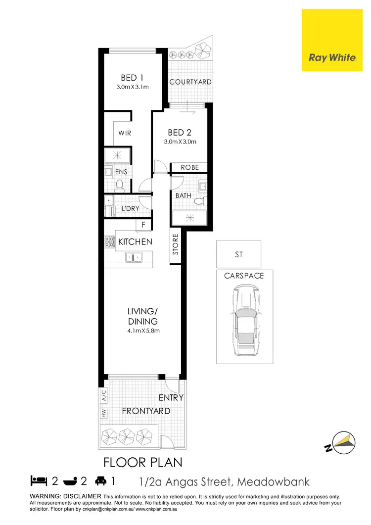 Floorplan of Homely apartment listing, 1/2A Angas Street, Meadowbank NSW 2114