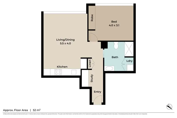 Floorplan of Homely apartment listing, 208/128 Brookes Street, Fortitude Valley QLD 4006