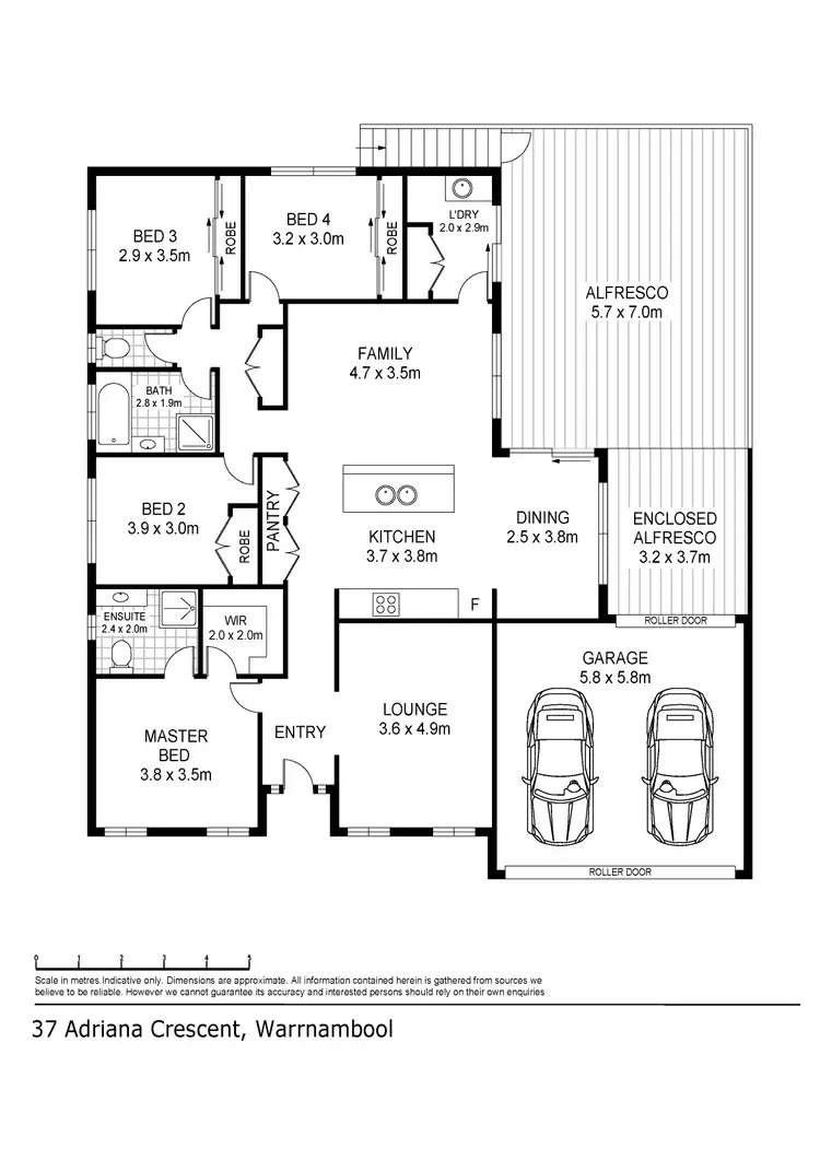 Floorplan of Homely house listing, 37 Adriana Crescent, Warrnambool VIC 3280
