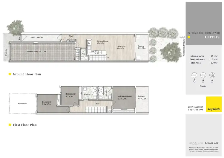 Floorplan of Homely townhouse listing, 22/3028 The Boulevard, Carrara QLD 4211