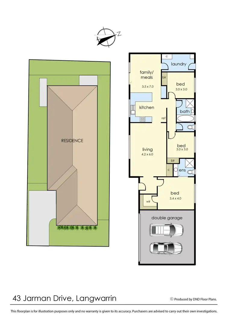 Floorplan of Homely house listing, 43 Jarman Drive, Langwarrin VIC 3910
