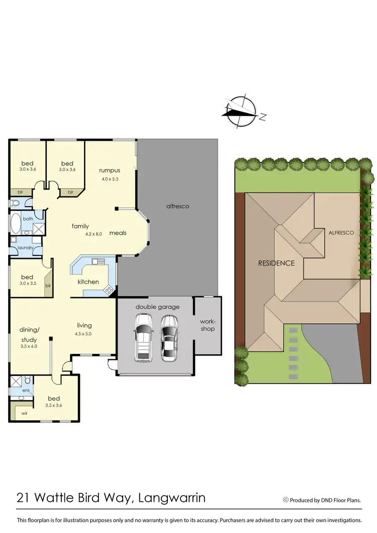 Floorplan of Homely house listing, 21 Wattle Bird Way, Langwarrin VIC 3910