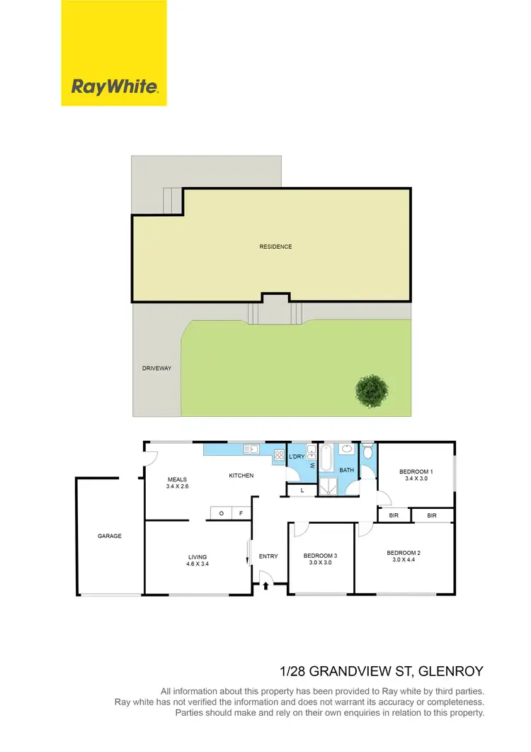 Floorplan of Homely unit listing, 1/28 Grandview Street, Glenroy VIC 3046