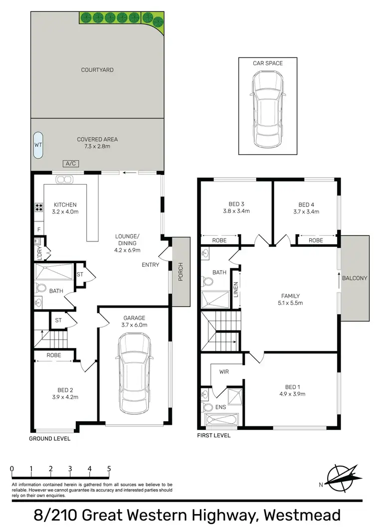 Floorplan of Homely townhouse listing, 8/210 Great Western Highway, Westmead NSW 2145