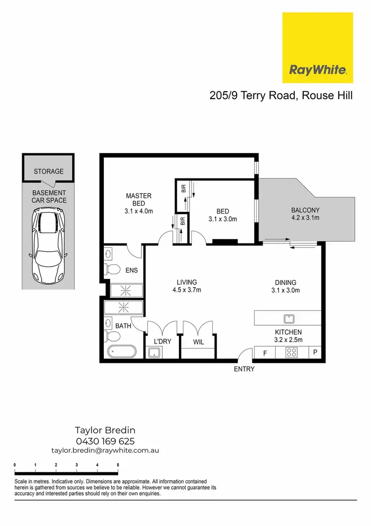 Floorplan of Homely apartment listing, 205/9A Terry Road, Rouse Hill NSW 2155