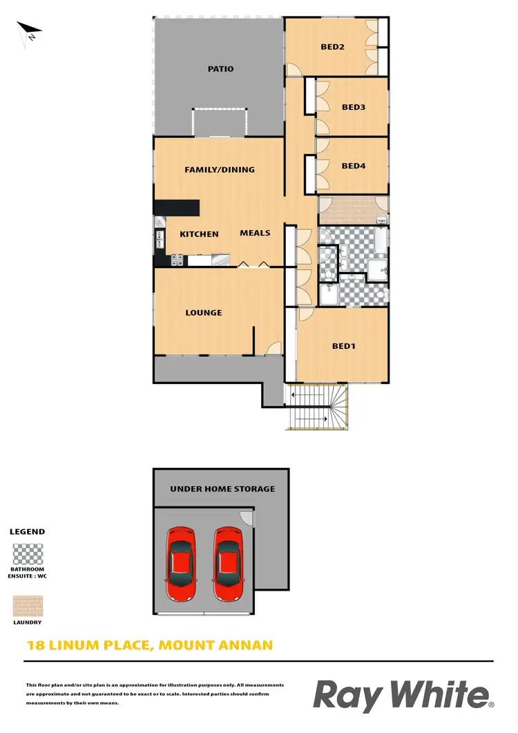 Floorplan of Homely house listing, 18 Linum Place, Mount Annan NSW 2567