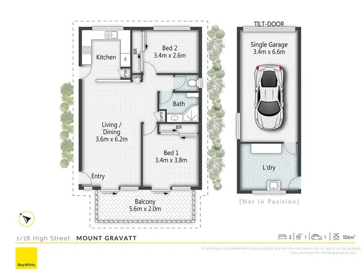 Floorplan of Homely unit listing, 1/18 High Street, Mount Gravatt QLD 4122