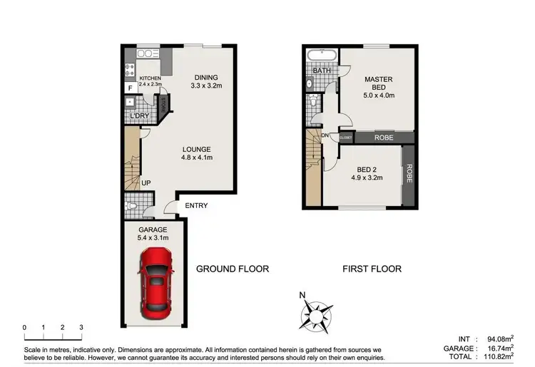 Floorplan of Homely townhouse listing, 12/14 Everest Street, Warner QLD 4500