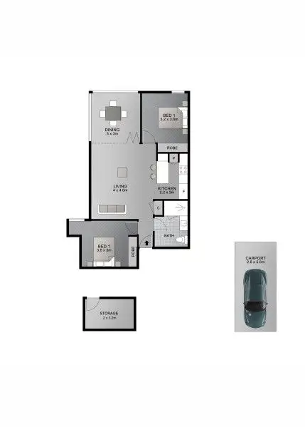 Floorplan of Homely apartment listing, 2503/108 Albert Street, Brisbane City QLD 4000
