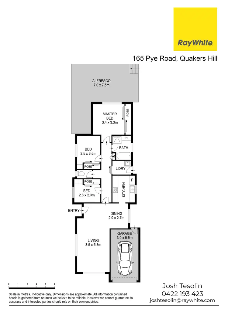 Floorplan of Homely semi-detached listing, 165 Pye Road, Quakers Hill NSW 2763