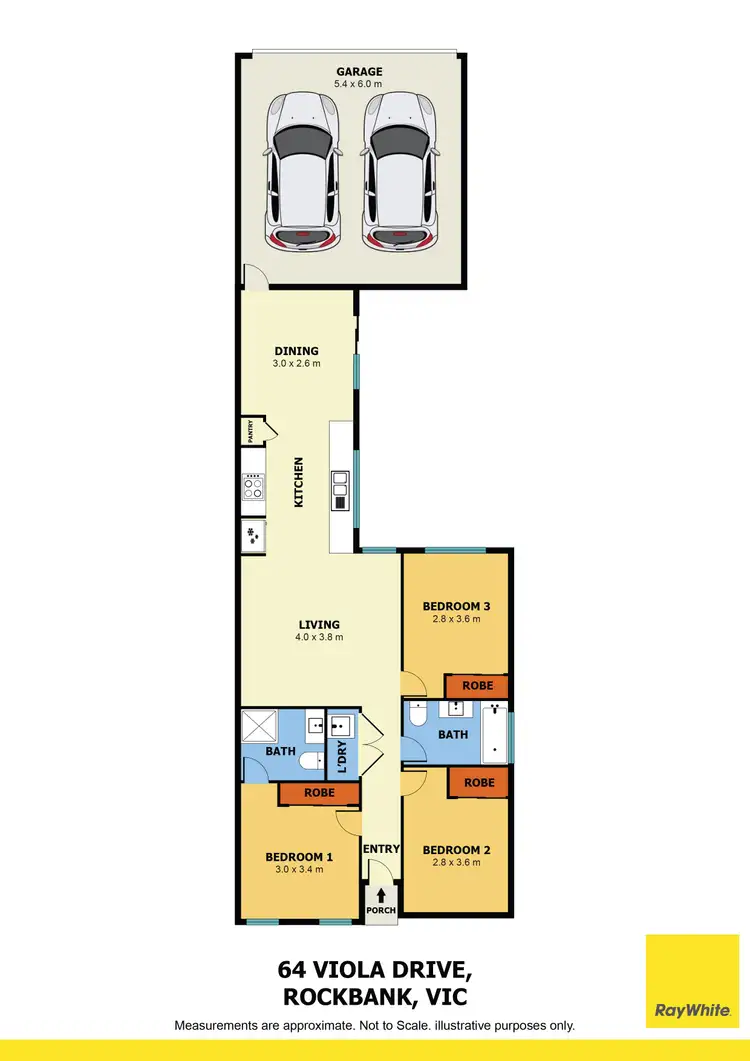 Floorplan of Homely house listing, 64 Viola Drive, Rockbank VIC 3335