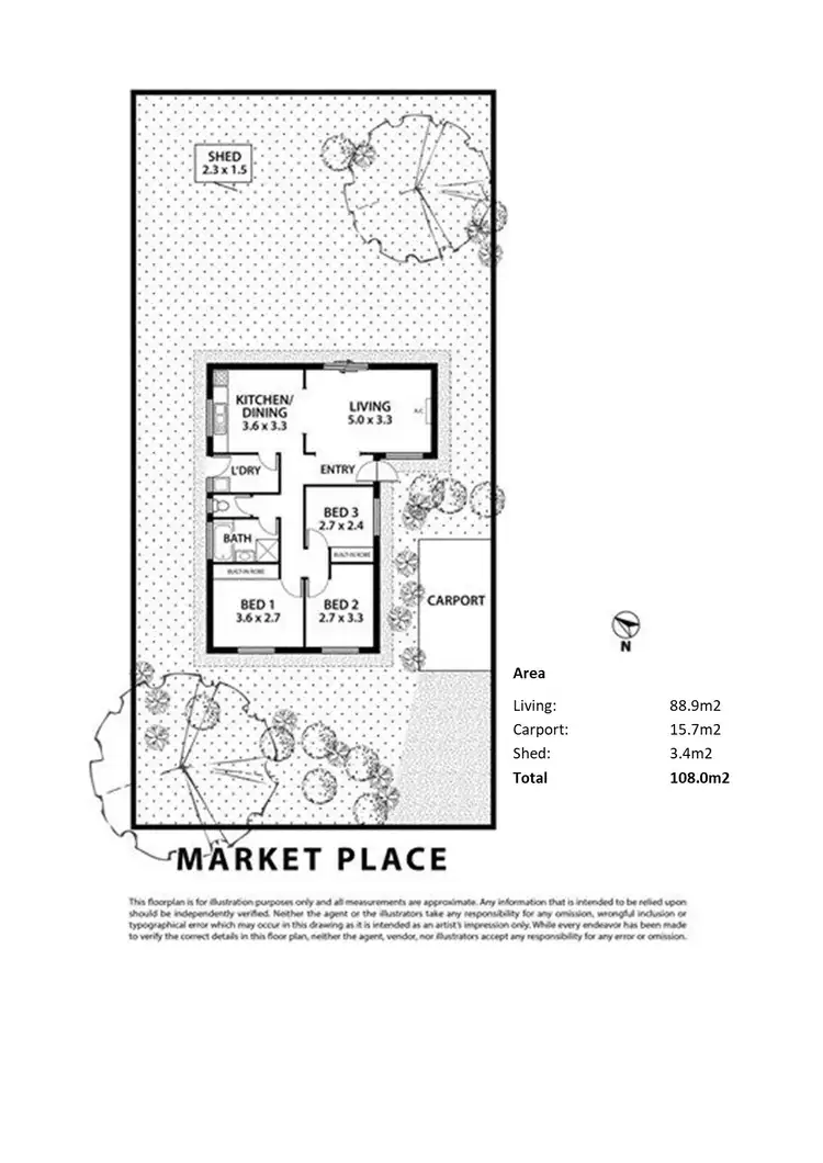 Floorplan of Homely house listing, 1/3 Market Place, Nairne SA 5252