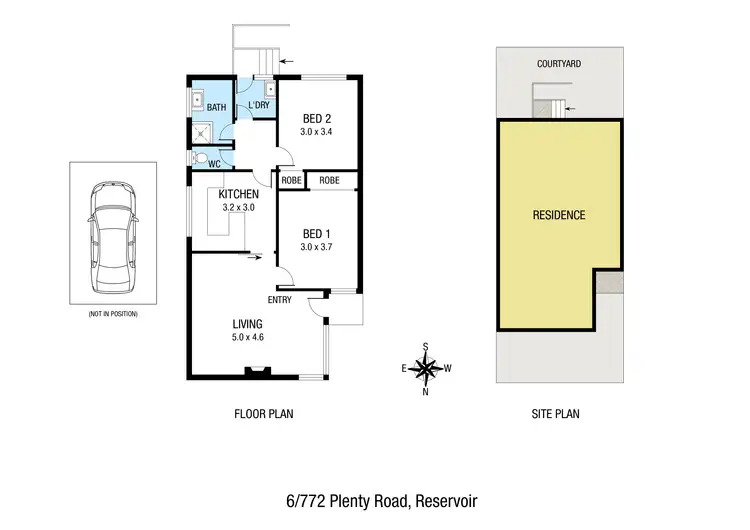 Floorplan of Homely unit listing, 6/772 Plenty Road, Reservoir VIC 3073