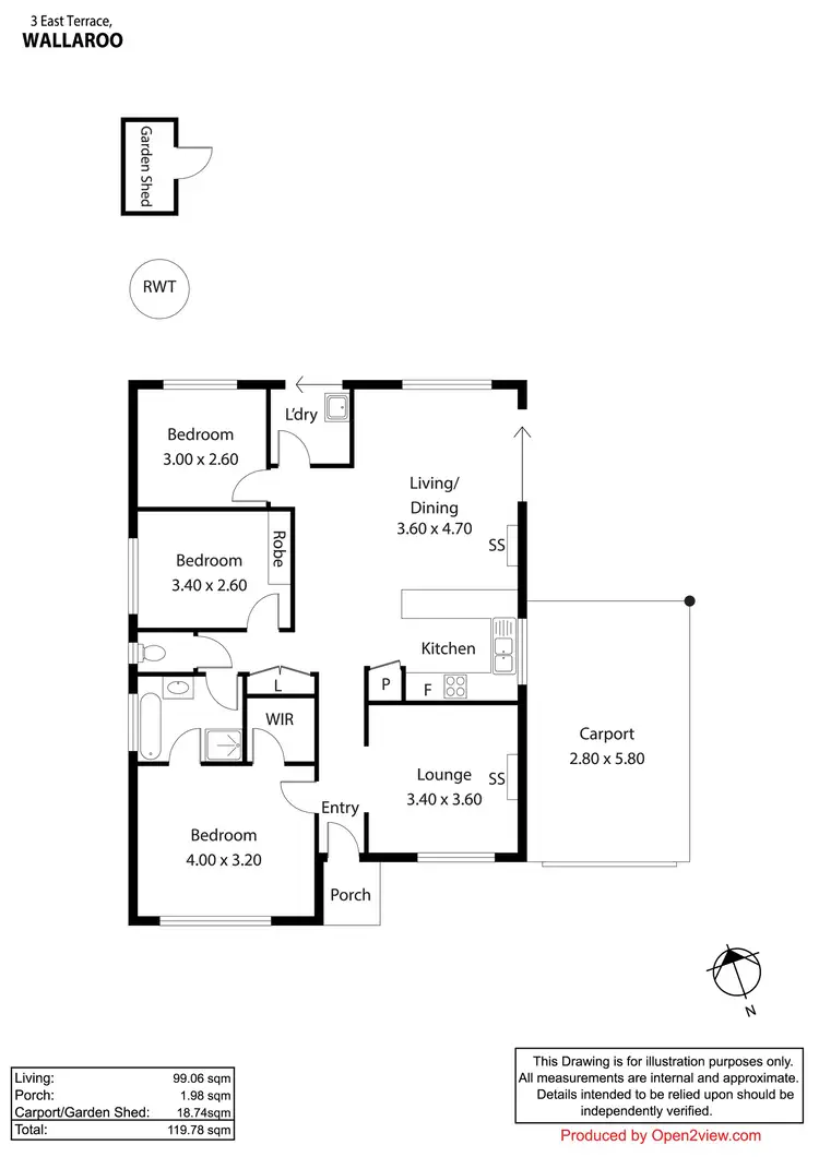 Floorplan of Homely house listing, 3 East Terrace, Wallaroo SA 5556
