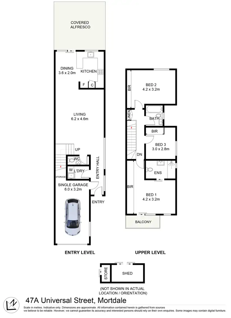 Floorplan of Homely semi-detached listing, 47A Universal Street, Mortdale NSW 2223