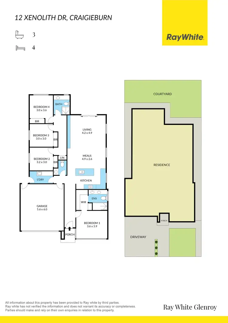 Floorplan of Homely house listing, 12 Xenolith Drive, Craigieburn VIC 3064