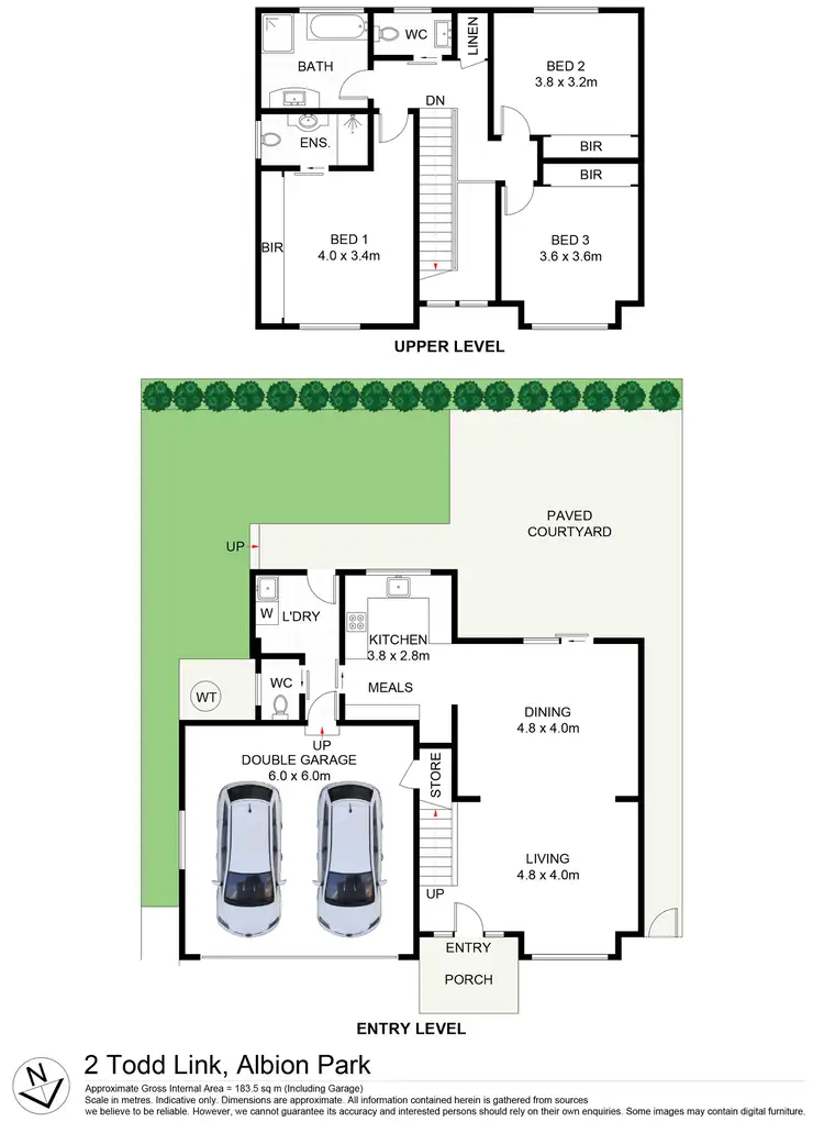 Floorplan of Homely semi-detached listing, 2 Todd Link, Albion Park NSW 2527