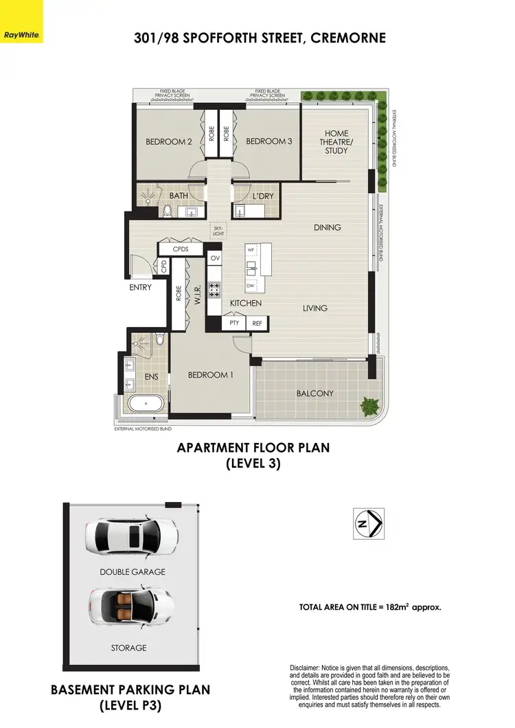 Floorplan of Homely apartment listing, 301/100 Spofforth Street, Cremorne NSW 2090