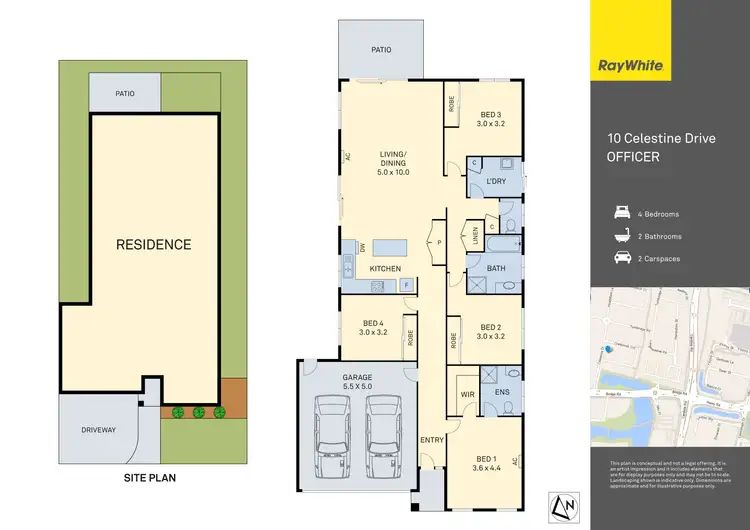 Floorplan of Homely house listing, 10 Celestine Drive, Officer VIC 3809