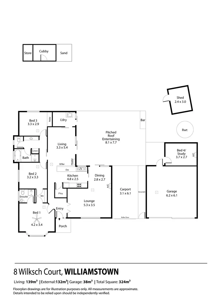 Floorplan of Homely house listing, 8 Wilksch Court, Williamstown SA 5351