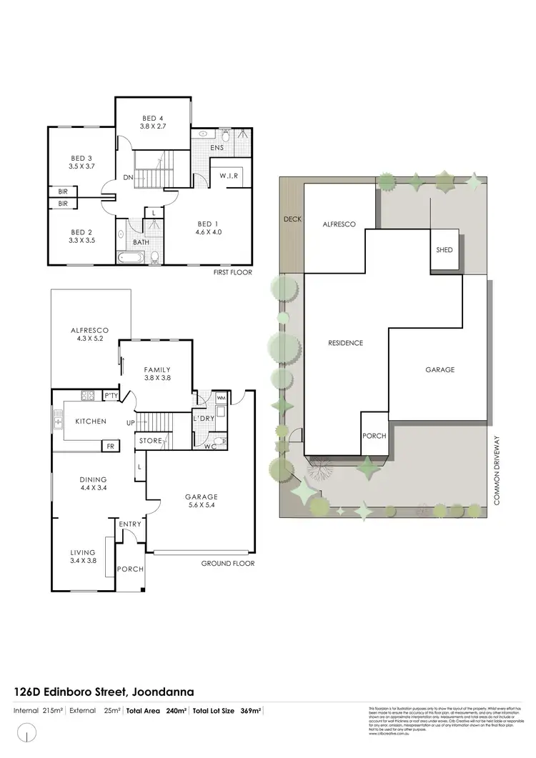 Floorplan of Homely townhouse listing, 126D Edinboro Street, Joondanna WA 6060