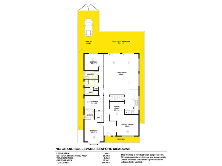 Floorplan of Homely house listing, 703 Grand Boulevard, Seaford Meadows SA 5169