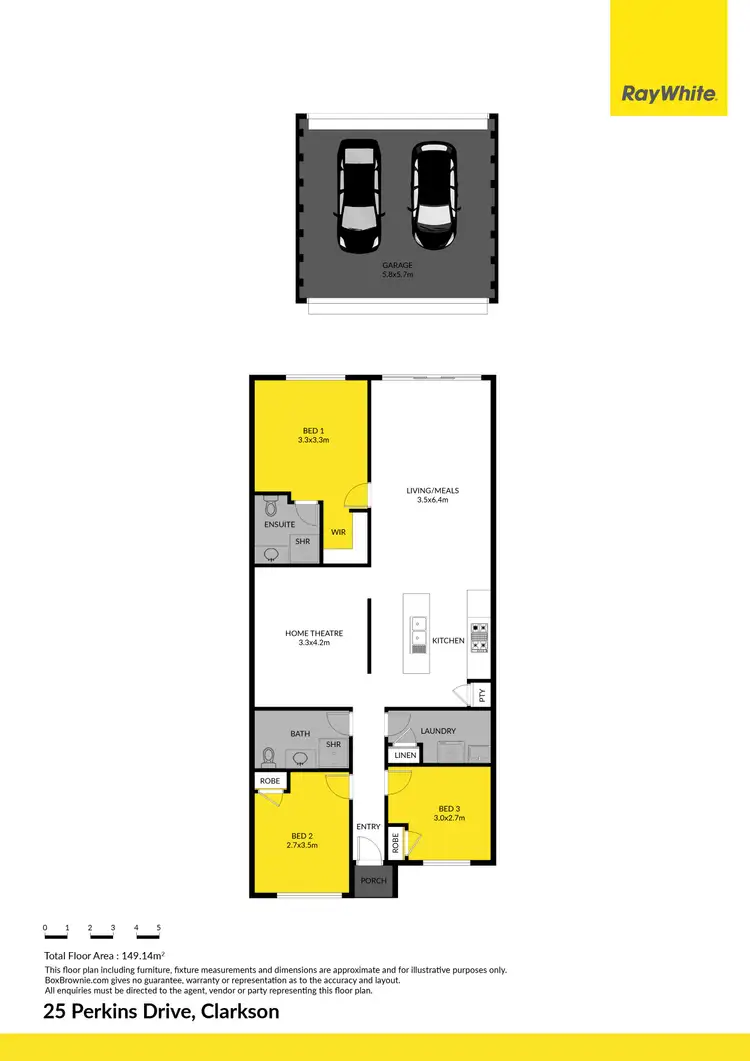 Floorplan of Homely house listing, 25 Perkins Drive, Clarkson WA 6030