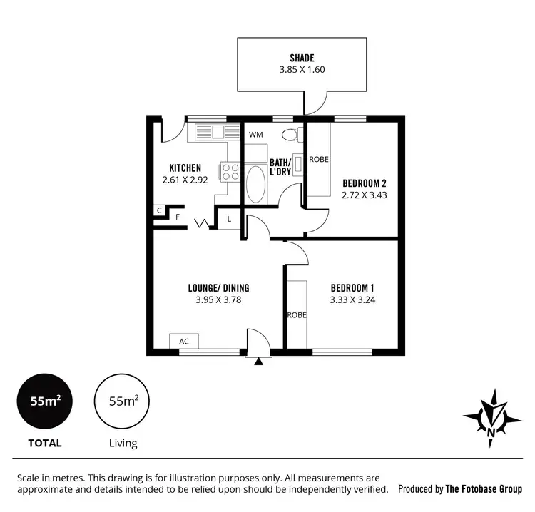 Floorplan of Homely unit listing, 1/169 Findon Road, Findon SA 5023