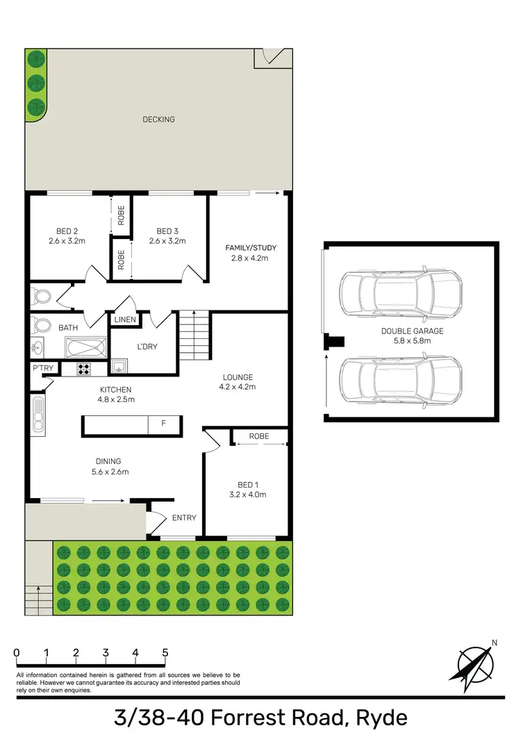 Floorplan of Homely villa listing, 3/38-40 Forrest Road, Ryde NSW 2112